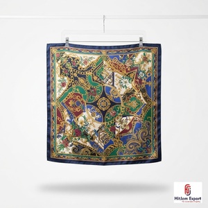 High Quality Printed Short <b>Scarf</b> Fabric Custom Design OEM ODM White Label Textile Manufacturer Fashion Accessories Wholesale - Product Image 2