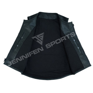 100% Perforated <b>Leather</b> Vest Men's <b>jackets</b> Motorcycle Style Zipper Slim <b>Sleeveless</b> Streetwear Men Motorcycle Short <b>Jacket</b> - Product Image 5