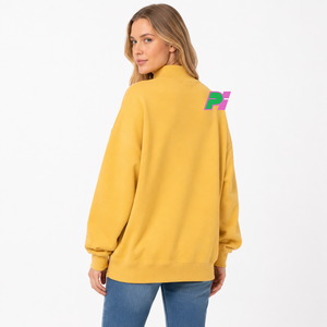 เสื้อสเวตเชิ้ตคอเต่าผู้หญิง พร้อมตัวอักษร OKLAHOMA และลายปัก MAP เสื้อสเวตเชิ้ตคอเต่าหนานุ่มสำหรับฤดูหนาว - Product Image 3