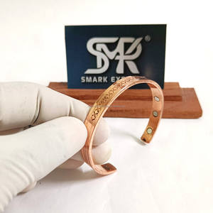 Elegante brazalete de cobre magnético, pulsera de curación ajustable de cobre puro Kada, joyería de energía Natural para hombres y mujeres - Product Image 4