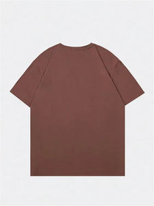 เสื้อยืดลำลองผู้ชาย สไตล์ฟิตเนสและทางการ แฟชั่นฤดูร้อน แขนสั้น ทรงหลวม คอกลม ไซส์ใหญ่ ผ้าฝ้าย 100% พิมพ์ลายด้านหน้า - Product Image 3