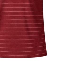 Camisa Polo Personalizada para Hombre, Color Rojo Borgoña a Rayas, con Bolsillo en el Pecho, Corte Clásico, Manga Corta, Algodón, Fabricante OEM, Suministro al por Mayor - Product Image 6