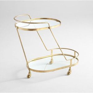 Chariot de service moderne en métal, fabriqué avec un cadre en acier thermolaqué, rangement multi-niveaux pour l'organisation de la cuisine - Product Image 2
