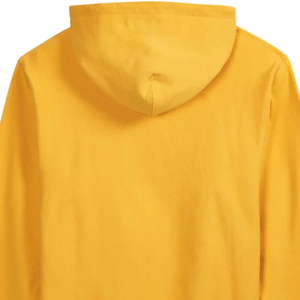 Sweat-shirt à capuche jaune uni pour homme, coupe classique, en molleton de coton, décontracté, avec poche avant, idéal pour l'automne, à prix réduits - Product Image 5