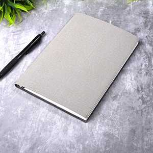 Cuaderno/Diario Hecho a Mano con Cubierta de Rexine Gris Reciclado de 6x8 Pulgadas - Product Image 1