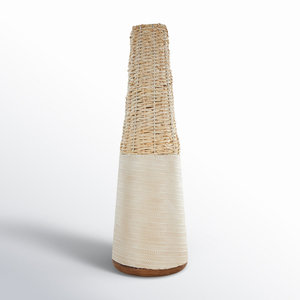 แจกันโต๊ะหวายดรีมคราฟท์สำหรับตกแต่งบ้าน ลายดอกไม้ทอ งานฝีมือจากเวียดนาม - Product Image 1