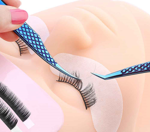 Pince à cils professionnelle en acier inoxydable anti-acide pour volume, applicateur de faux cils, outils d'aide pour les cils - Product Image 4