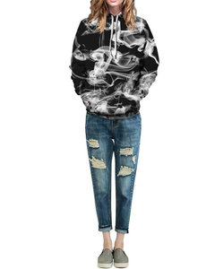 เสื้อฮู้ดดี้แบบซับลิเมชั่น ลายควันบุหรี่ ทรงปกติ สวมใส่สบาย เหมาะกับฤดูใบไม้ร่วง ผลิตจากผ้าโพลีเอสเตอร์ถัก ระบายอากาศได้ดี สไตล์สตรีทแวร์ - Product Image 5