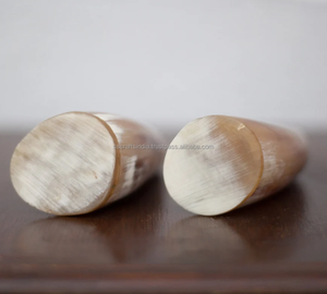 Molinillo de pimienta ajustable de cuerno de buey de Búfalo, molinillo Manual de hierbas y especias de Color Natural hecho en La India - Product Image 5