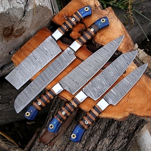 Handmade Carbon Steel Sustainable Multifunction Chef <b>Knife</b> <b>Set</b> 5 Pieces Razor <b>Sharp</b> High Carbon Forged Customizable Wholesale - Product Image 1