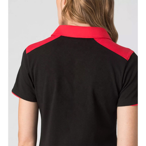 เสื้อโปโลผู้หญิงขายส่ง แฟชั่นลำลองฤดูร้อน สีสันตัดกัน แต่งโลโก้ด้านหน้า แขนสั้น สำหรับผู้หญิง - Product Image 5