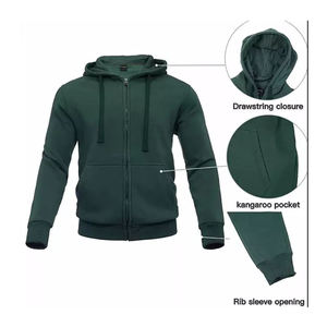Ensemble de survêtement imprimé à capuche pour homme, personnalisable avec logo, jogging deux pièces, tenue de sport en molleton premium, vente en gros - Product Image 4