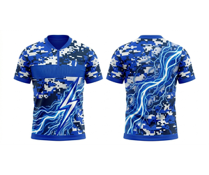 Wolson Industry Digital <b>Camo</b> Sublimation Polyester Jersey <b>Tops</b>-Custom Team Wear for Training & Competition All Seasons XL/XXL - Product Image 5