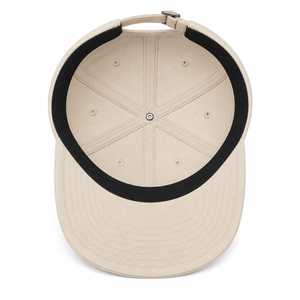 Beige 3D Embroidered Star 5 Panel <b>Snap</b> back <b>Cap</b> Flat Brim Acrylic Woven Label Custom Logo Street wear Hat - Product Image 5