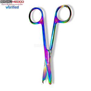 Suture Stitch Scissors 4.5" Straight Manual Multicolor Rainbow <b>Titanium</b> Coating Premium Quality Stainless Steel General Surgery - Product Image 5
