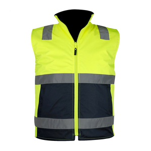 Gilet de sécurité orange haute visibilité avec bandes réfléchissantes et plusieurs poches, fermeture éclair sur le devant, vêtements de travail unisexes - Product Image 6