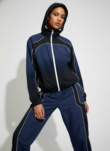 Ensemble de survêtement coupe-vent vintage personnalisé avec capuche, veste et pantalon de jogging réfléchissants en nylon technique pour l'entraînement et le jogging – Vente en gros - Product Image 5