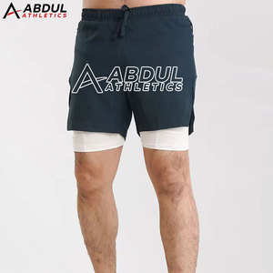 Shorts de sport durables pour hommes, conçus pour les séances d'entraînement intenses, les séances de gym et la course en plein air, avec un matériau flexible et résistant. - Product Image 2