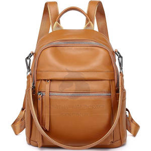 Mochila de Cuero de Primera Calidad Recién Llegada, Mochila de Cuero Cómoda, Mochila de Cuero Genuino - Product Image 1