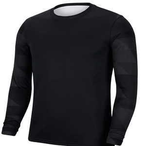 Camiseta de Fútbol de Manga Larga con Cuello Redondo para Hombre, Color Verde Neón, 100% Poliéster, Absorbe la Humedad, Ajustada, Ropa Deportiva para Todas las Temporadas - Product Image 4