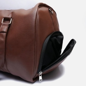 Bolsa de Viaje de Cuero Genuino Marrón de Moda con Asas Dobles y Diseño de Lujo para Fin de Semana, Proveedor Mayorista - Product Image 5