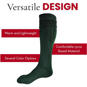 Top Quality Scottish Kilt Hose <b>Socks</b> for Men Highland Dress <b>Long</b> Length Ribbed Design Comfortable Fit Wholesale Supplier - Product Image 5