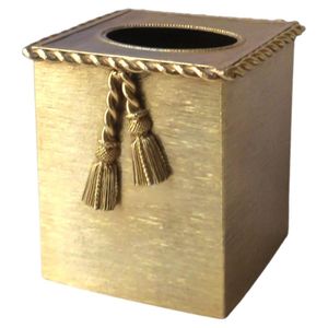 Boîte à mouchoirs en métal doré, design élégant et minimaliste pour la maison moderne, le bureau et les espaces commerciaux - Product Image 1