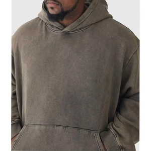 Nouveau pull ample en coton 100% lavé pour homme avec LOGO personnalisé, style batik vieilli, vêtements de couple, haut à capuche pour homme et femme - Product Image 2