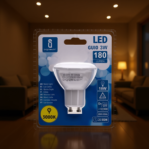 Bombilla LED GU10 A5 de bajo consumo, 3W, 3000K, fuente de luz - Product Image 3