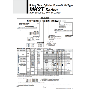 Catégorie de produit Cylindre MK2TB25-20R à pince rotative SMC Pneumatics - Product Image 1