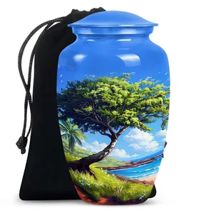 Urna Conmemorativa para Cenizas Humanas, para la Playa, con Acabado Brillante, Tamaño Personalizable, para Mamá - Product Image 1