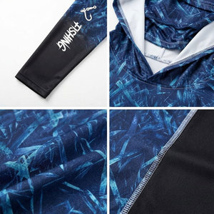เสื้อตกปลาแขนยาวพิมพ์ลายแบบซับลิเมชั่นสำหรับผู้ชาย / เสื้อตกปลาประสิทธิภาพสูงสำหรับผู้ชาย พิมพ์โลโก้ - Product Image 6