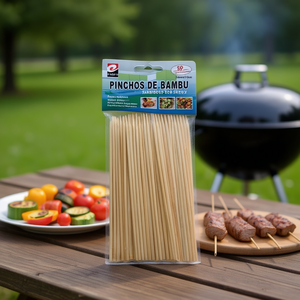 Palillos de Bambú Reutilizables Palallis de 30 cm, Accesorios Premium para Asar al Aire Libre para Barbacoa - Product Image 3