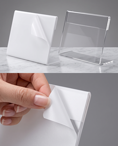 Modern Customized for Small Acrylic Sign Holder Food Sign Labels Party Buffet Retail Price <b>Display</b> Holder Countertop Stand - Product Image 3