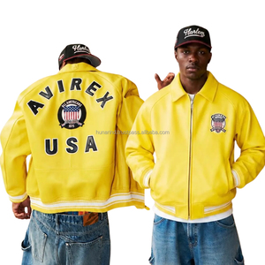 Veste en cuir multicolores sur mesure |   Manteau streetwear à patchs brodés, vêtement d'extérieur de style américain de grande taille, qualité supérieure - Product Image 2