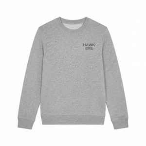 Sweat-shirt gris à col rond pour femme avec logo personnalisé, manches longues, mélange de coton tricoté, vêtements décontractés d'automne - Product Image 6