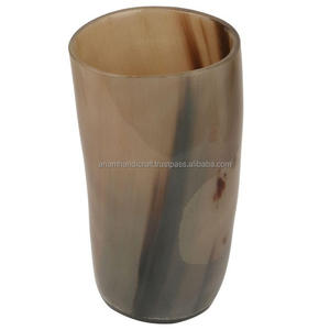 Personnalisé exquis Vintage ours boire Koi tasse fabriqués à la main en corne naturelle courte Antique sculpté Animal Style parfait affaires - Product Image 1