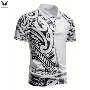 Chemise à manches courtes pour homme 2026, sublimation, respirante, confortable, col en V, élégante, imprimée, polos pour homme - Product Image 4