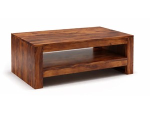 Modern Solid Wood <b>Coffee</b> <b>Table</b> with Open Shelf |2-Tier Wooden Center <b>Table</b> | Pindel Handicraft Jodhpur | B2B Wholesale India - Product Image 5