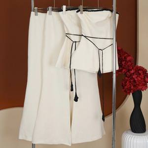 Ensemble deux pièces élégant pour femme, haut sans bretelles et jupe longue, tenue d'été OEM - Product Image 1