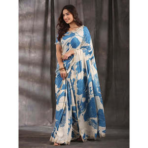 Designer Traditional Chinese Party Wear Saree with <b>Beautiful</b> Floral Digital Print - Product Image 2