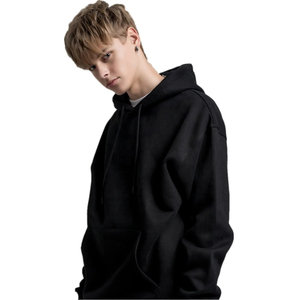 Conjunto Deportivo Unisex con Capucha Negra, Manga Larga, Color Sólido, Corte Holgado Informal, con Cordón Ajustable y Bolsillos Laterales, Ropa de Otoño 2026 - Product Image 5