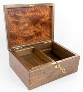 CRAFT WORLD EXPORT Handmade Modern Luxury Wooden Jewelry Organizer <b>Box</b> <b>Foldable</b> Compartments for Rings Earrings Necklaces - Product Image 2