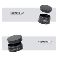 Bocaux givrés avec couvercles, emballages pour crème, contenants pour lotion corporelle, 50g 100g, pot en plastique noir mat, cosmétique Shanghai, 20-40 jours