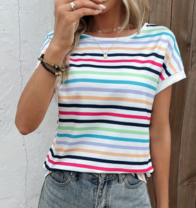 T-shirts à col rond surdimensionnés pour femmes |   Tissu tricoté en polyester/coton |   T-shirts à manches longues imprimés numériquement |   Vente en gros personnalisée B2B - Product Image 4