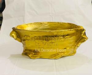 Enfriador de Bebidas Metálico al por Mayor, Bañera de Hielo Vintage Plateada para Champán con Base de Pedestal para Bodas, Fiestas, Bares y Decoración de Vino - Product Image 3