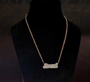 Collar con Colgante de Letra de Moissanita Chapado en Oro de 14K para Mujer, Moderno y Brillante, Regalo Ideal para Fiestas y Eventos - Product Image 5