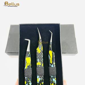 แหนบต่อขนตาสแตนเลส 45 90 องศา แบบตรงและโค้ง สำหรับมืออาชีพ รับทำโลโก้ - Product Image 6