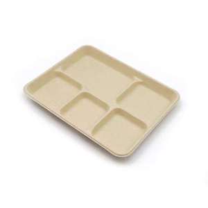 Superior Quality 5 Inch Square <b>Pulp</b> Moulded Disposable Lightweight Water Resistant Food Tray Biodegradable Eco Friendly Party - Product Image 2