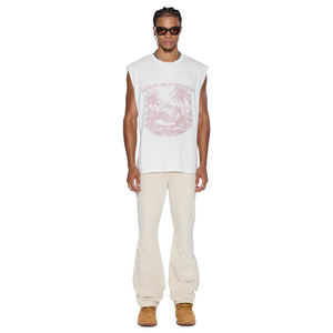 เสื้อยืดคอกลมแขนตัดเย็บทรงโอเวอร์ไซส์ ผ้าฝ้ายคุณภาพสูง ดีไซน์ไม่ซ้ำใคร สำหรับผู้ชาย สไตล์วินเทจ รับสั่งทำพิเศษ - Product Image 3